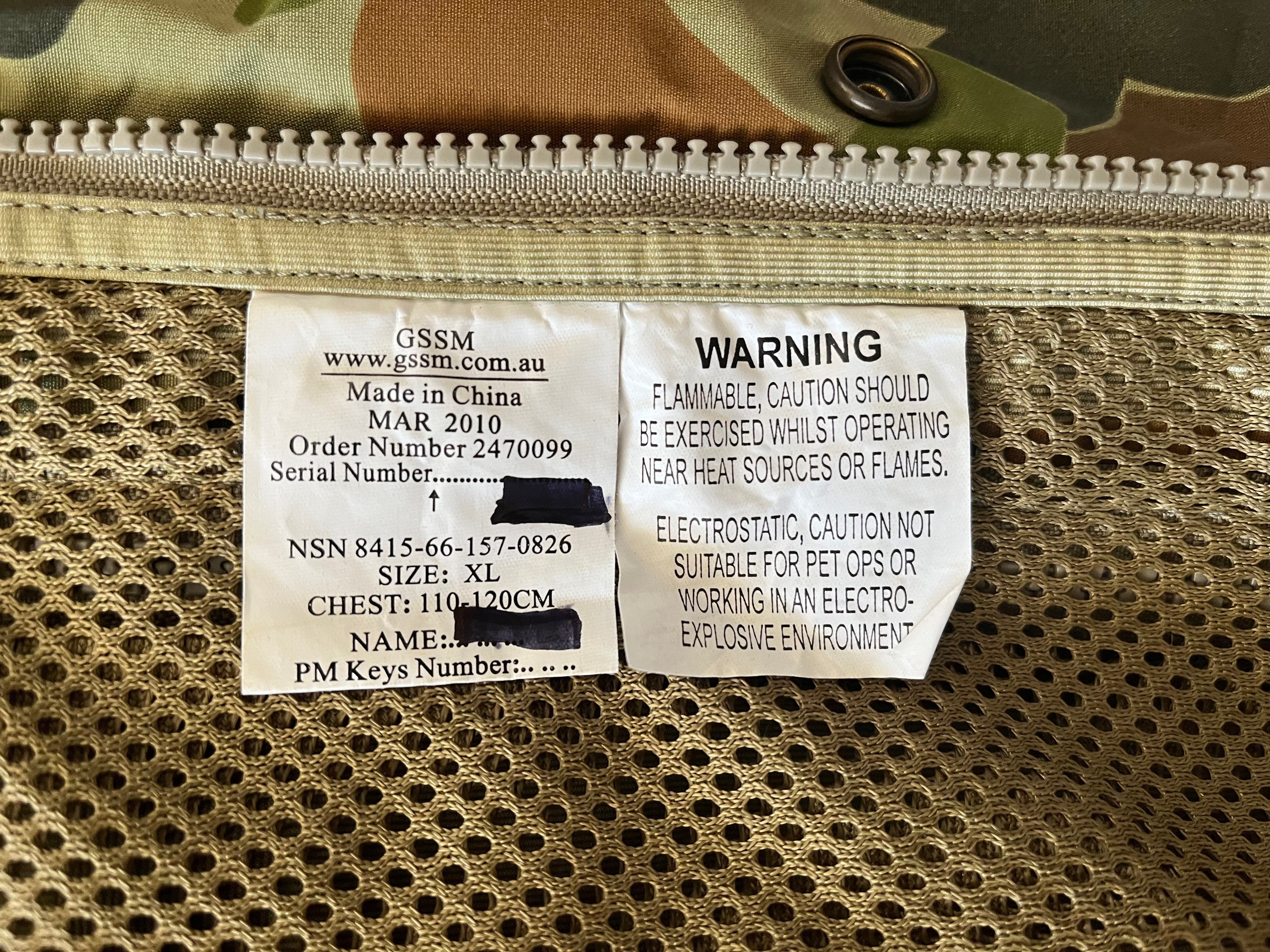 GSSM DPCU Wet Weather Jacket (Grade 1 Surplus Item) - Nocturnal Optics Australia